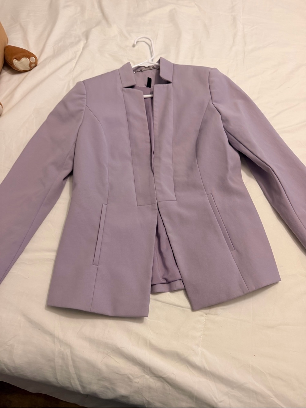 White House Black Market Lilac Open-Front Blazer size 4